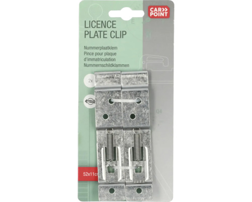 Nummerplaatklemmen set met veer mechanisme