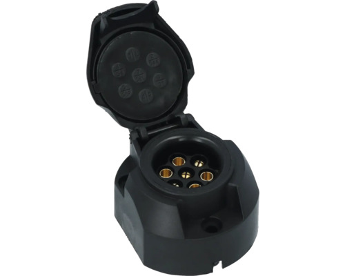 Aanhangerstekkerdoos met zevenpolige aansluiting