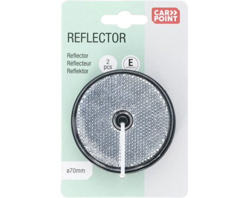 Carpoint reflector met een diameter van 70 millimeter, twee stuks