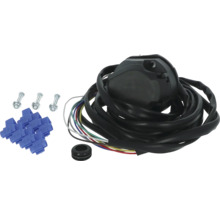 Aanhangercontactdoos met kabel, schroeven en kabelknippers