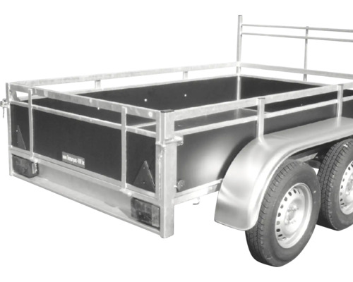 Aanhangwagen met laadruimte en opzetwand