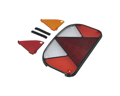 Driehoekige aanhanger reflector met montage accessoires