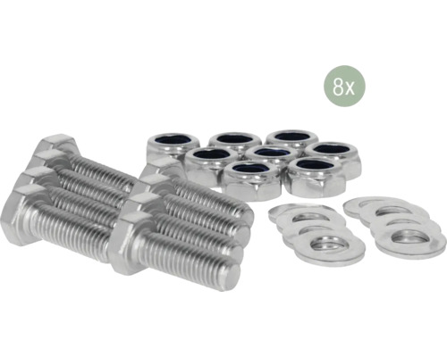 Zeskantboutenset met moeren en sluitringen