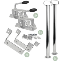 Bootwagen accessoireset met twee klemhouders, twee kielrolhouders, twee kielrollen en schroeven