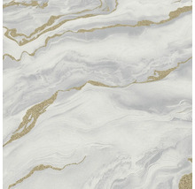 Behang met marmerpatroon en gouden accenten