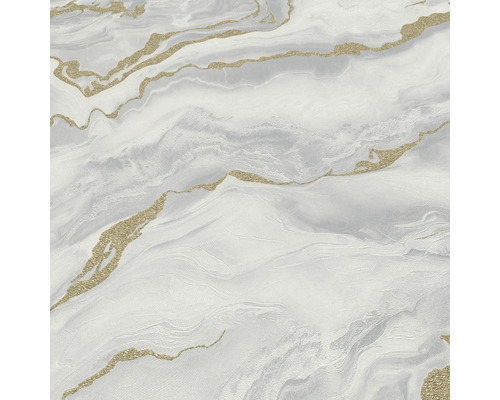 Behang met marmerpatroon en gouden accenten