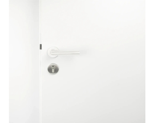 Witte deur met deurklink en slot