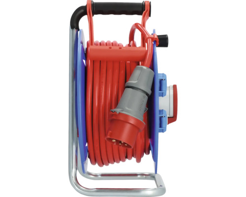 Kabelhaspel met stekker en rode kabel