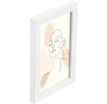 Ingelijste afbeelding met een lijntekening van een gezicht