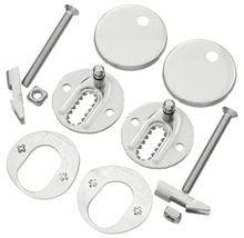 Bevestigingsset voor toiletbrillen met schroeven, moeren en afdekkingen