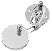 Twee toiletdekselbevestigingen van metaal