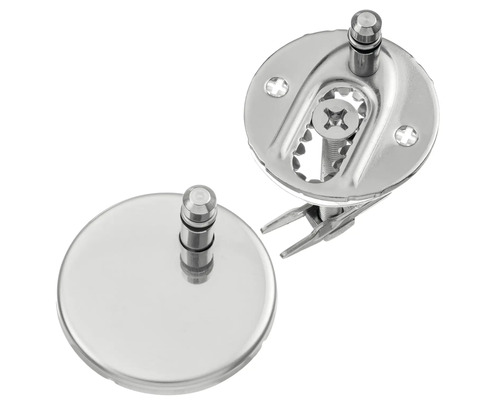 Twee toiletdekselbevestigingen van metaal