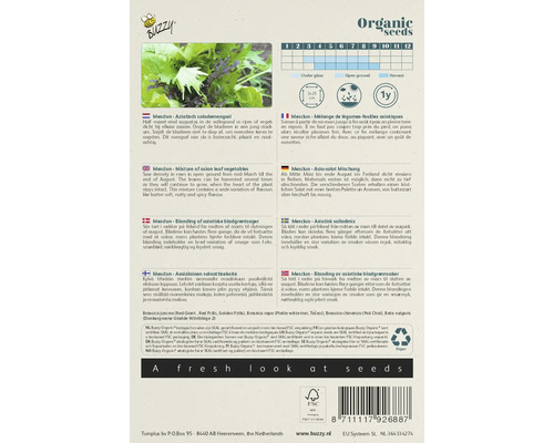 Buzzy Organic Aziatische slamelange zaadverpakking