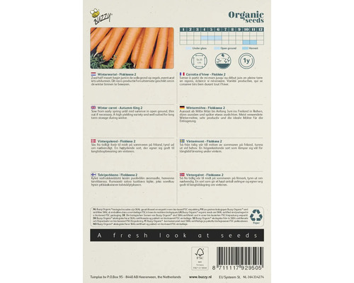 Buzzy Organic Winterwortel Flakkeese 2 zadenpakket