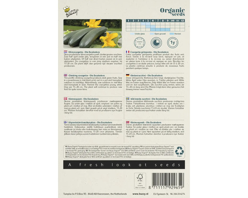 Zadenpakket klimcourgette Ola Escaladora