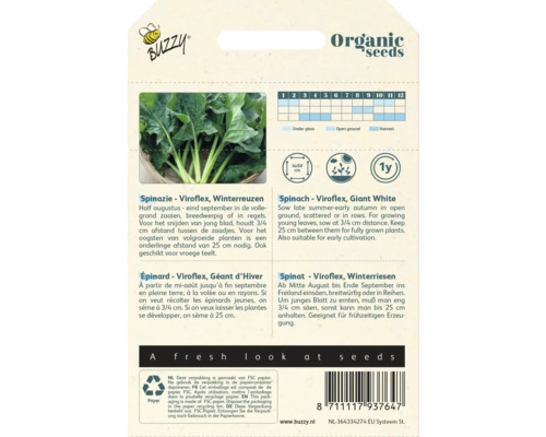 Spinaziezaadverpakking Viroflex Giant White