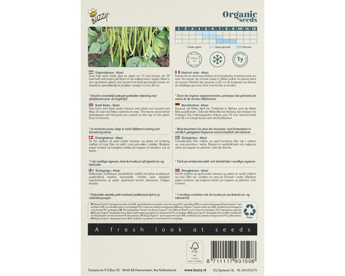 Buzzy Organic Maxi stamboon zadenverpakking