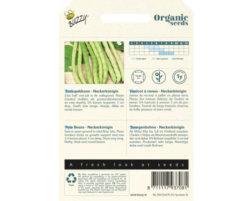 Zaadzak stokslaboon Neckarkoningin