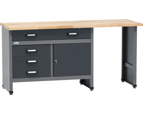 Werkbank met laden en kast