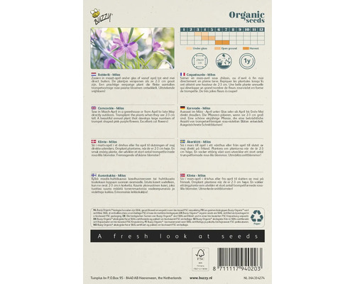 Buzzy Organic klandelzaad Milas zadenpakket met instructies