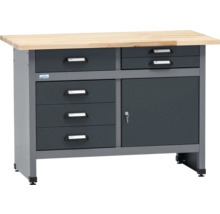 Werkbank met laden en kast