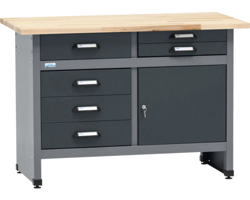 Werkbank met laden en kast