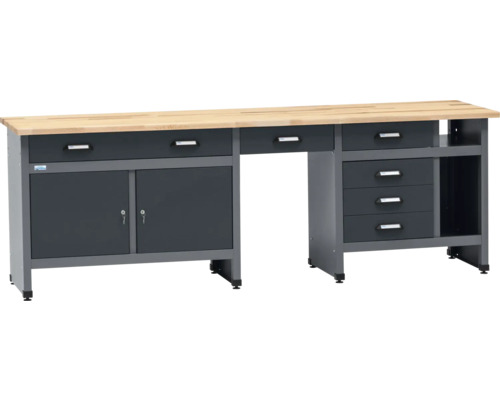 Werkbank met laden en kastcompartimenten