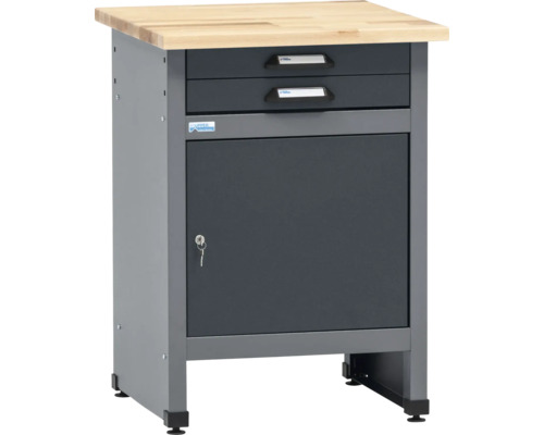 Werkbank onderkast met twee laden en afsluitbare deur