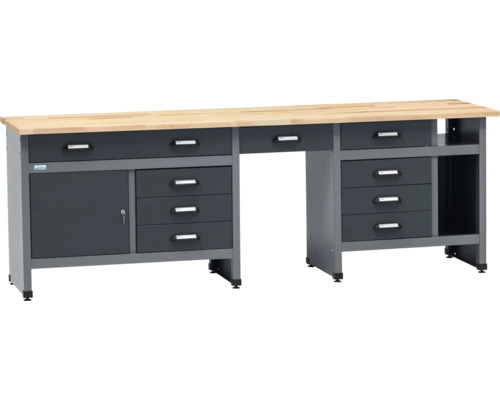 Werkbank met laden en kastdeur