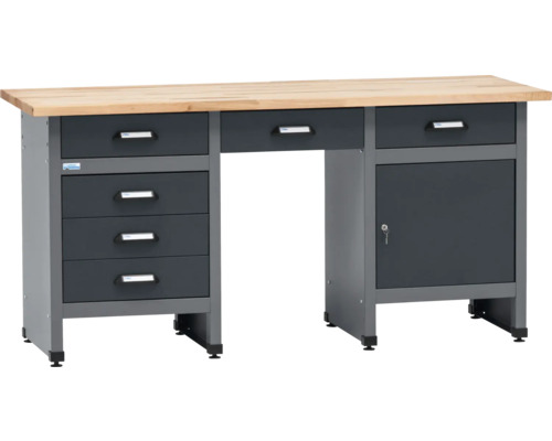 Werkbank met laden en kast