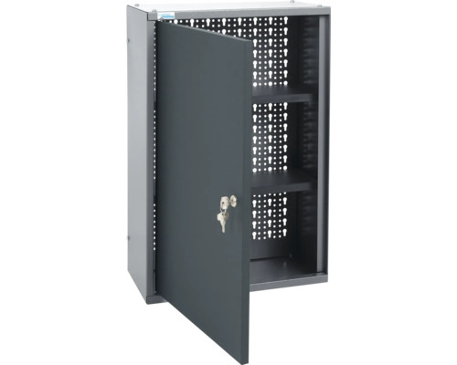 Gereedschapskast met open deur en twee sleutels