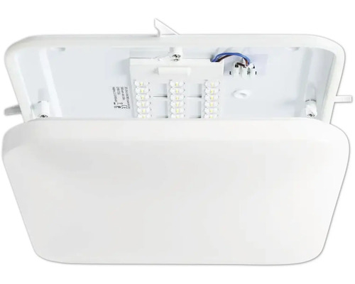 Witte LED-vochtbestendige lamp in open positie.