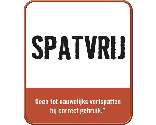Symbool voor spatvrije verf
