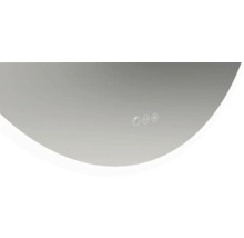 Badkamerspiegel met aanraaksensor voor bediening van licht en verwarming