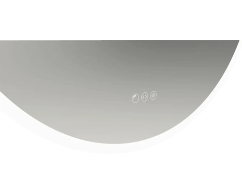 Badkamerspiegel met aanraaksensor voor bediening van licht en verwarming