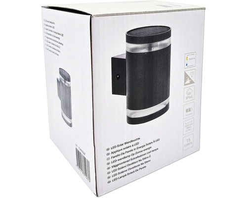 Verpakking van een LED solar wandlamp