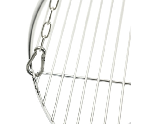 Grillrooster met ketting en karabijnhaak