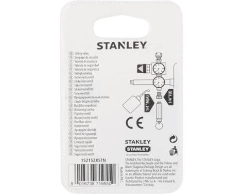 Stanley veiligheidsklep verpakking