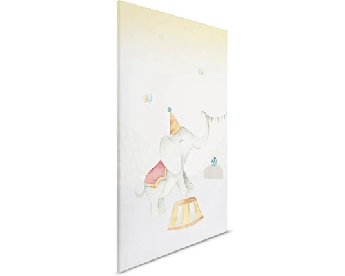 Illustratie van een circuselefant op canvas