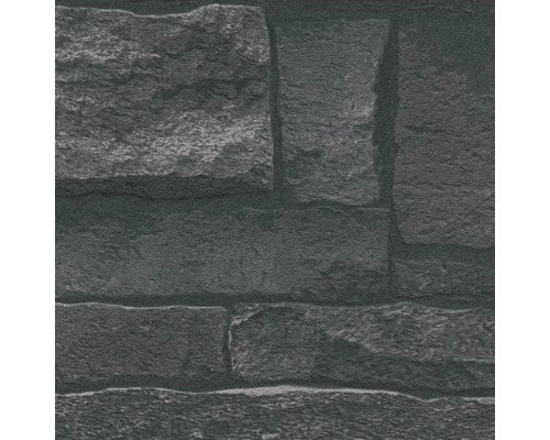Donker muurbehang met steenmotief