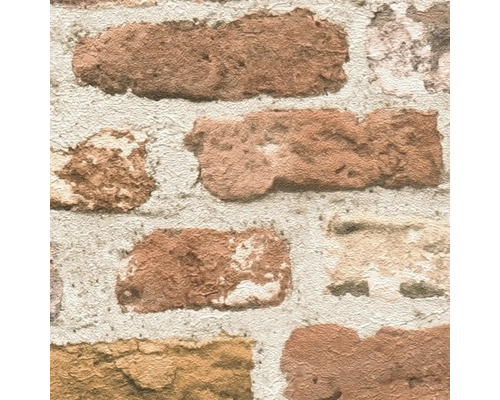 Behang met baksteenmotief