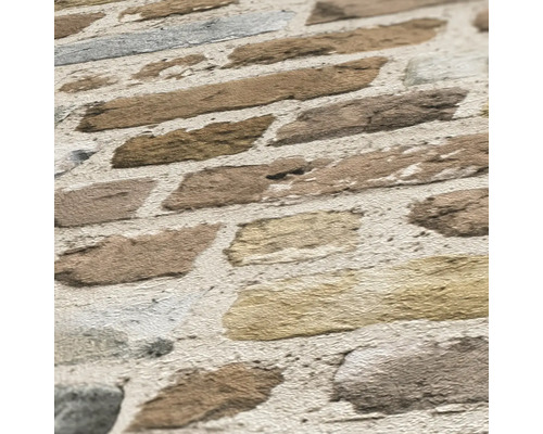 Close-up van een behang met steenmotief