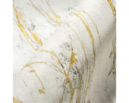 Behang met marmer- en goudpatroon