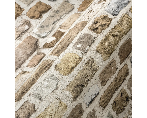 Behang met steenmotief