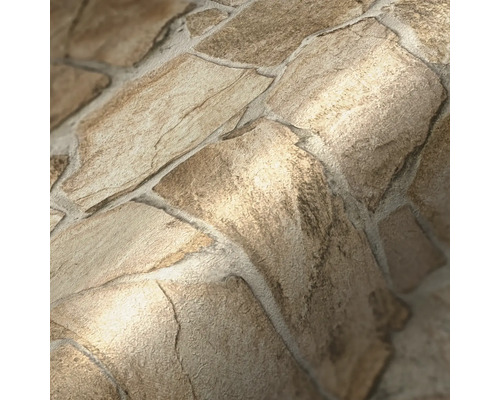 Close-up van behang met steeneffect