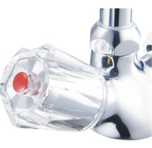 Waterkraan met handgreep van transparant kunststof