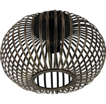 Decoratieve bolvormige hanglamp gemaakt van metalen strips