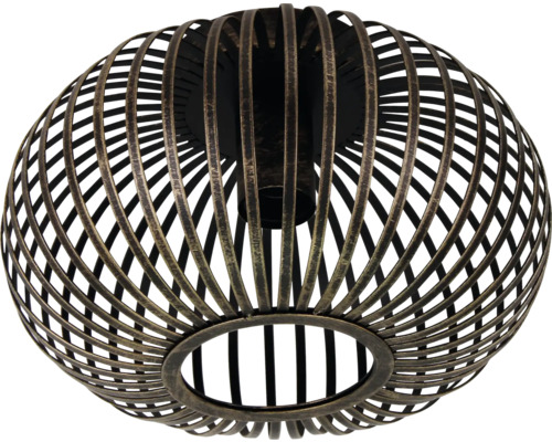 Decoratieve bolvormige hanglamp gemaakt van metalen strips