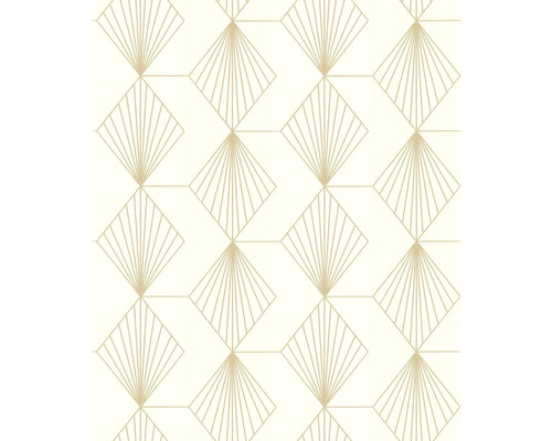 Behang met geometrisch waaierlijnenpatroon