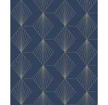 Behang met geometrisch waaiermotief